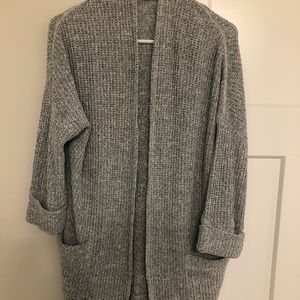 Gray Knit Cardigan